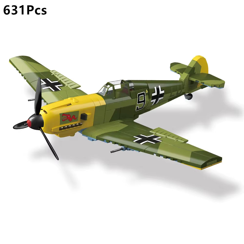 World War 2 WW2 Army Military Soldiers SWAT UK: Spitfire Fighter F MK. La Type Model Building Blocks Bricks Children'S Toys Gift