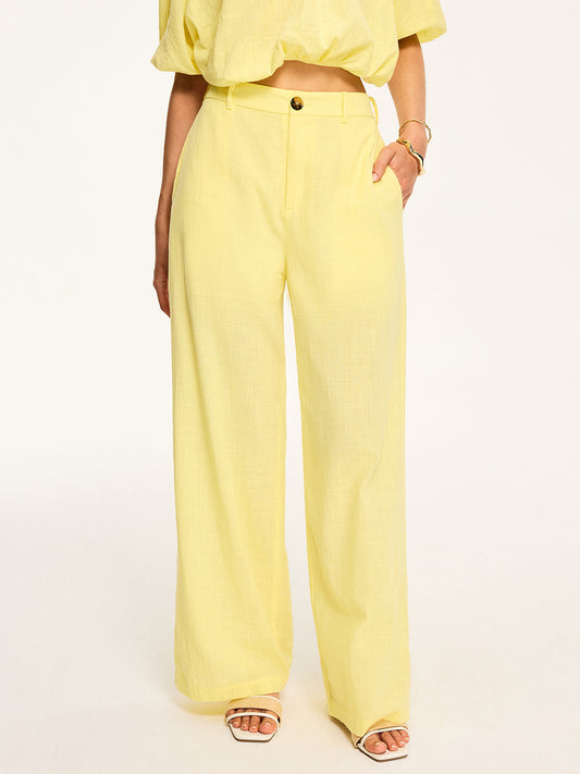 Mid-Waisted Wide-Leg Pants