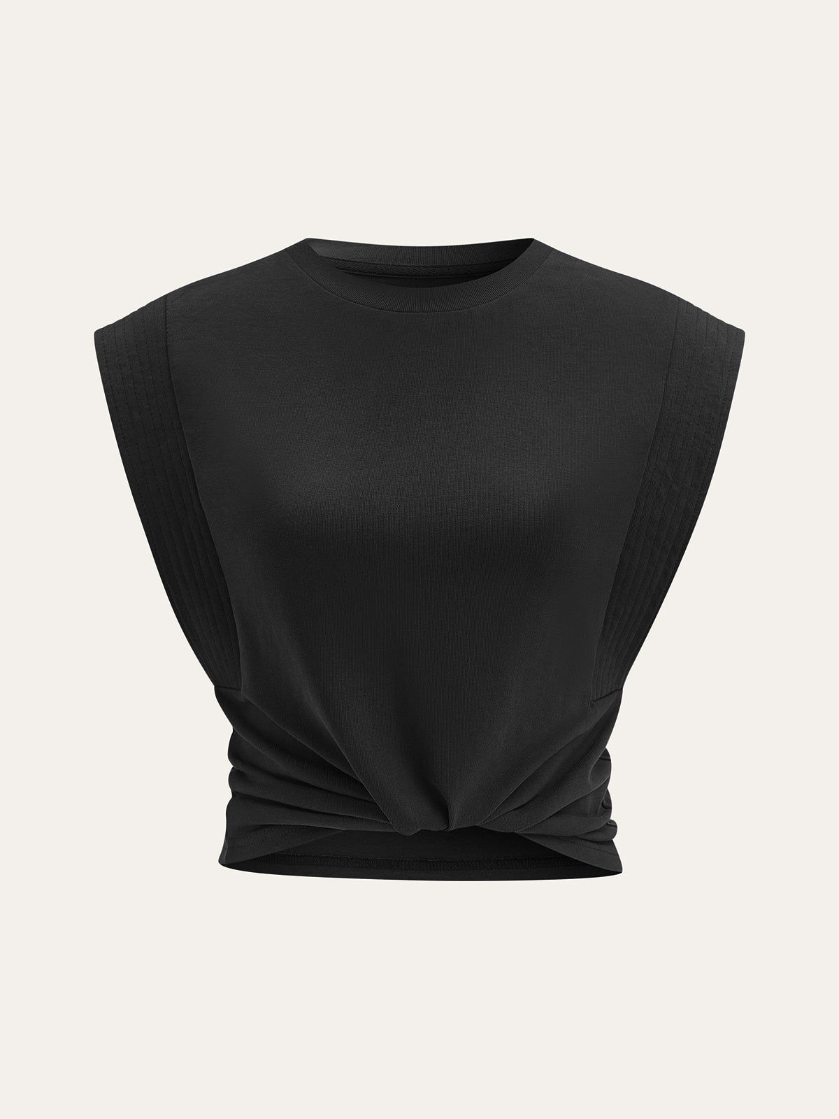 Cotton Crew Neck Sleeveless Top