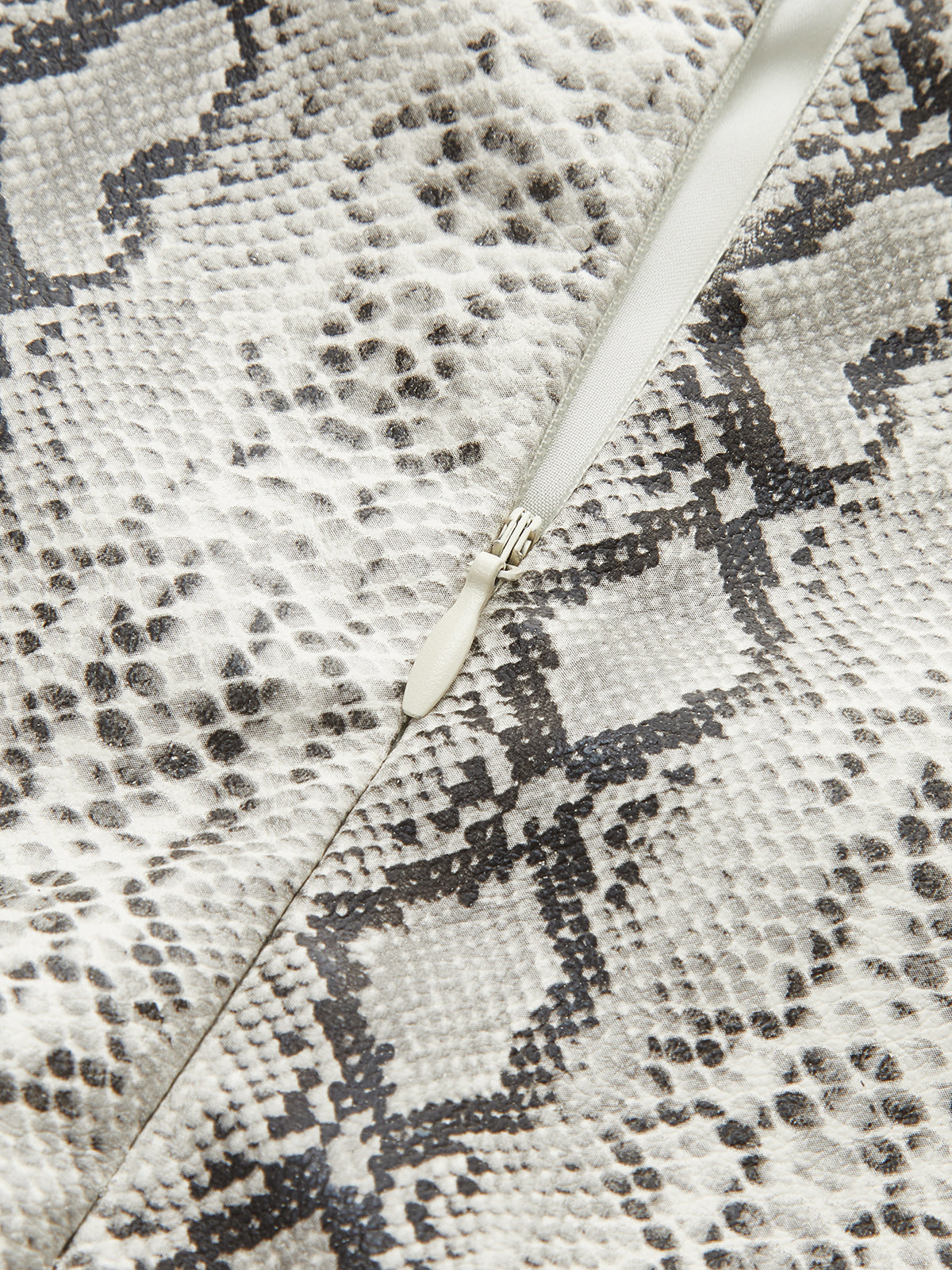 Snake Print Asymmetric PU Leather Mini Skirt