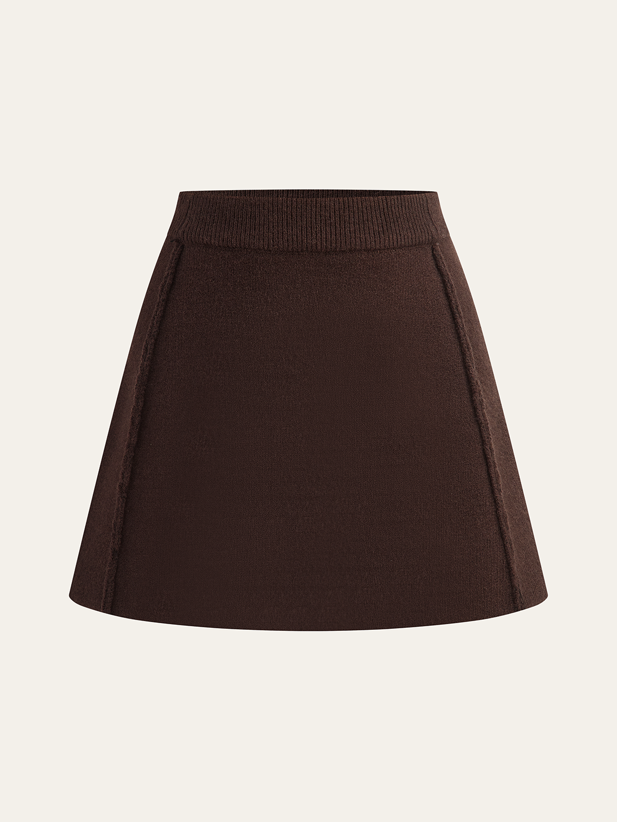 Lamb Sleeve Metal Button Knit Top and Skirt Set