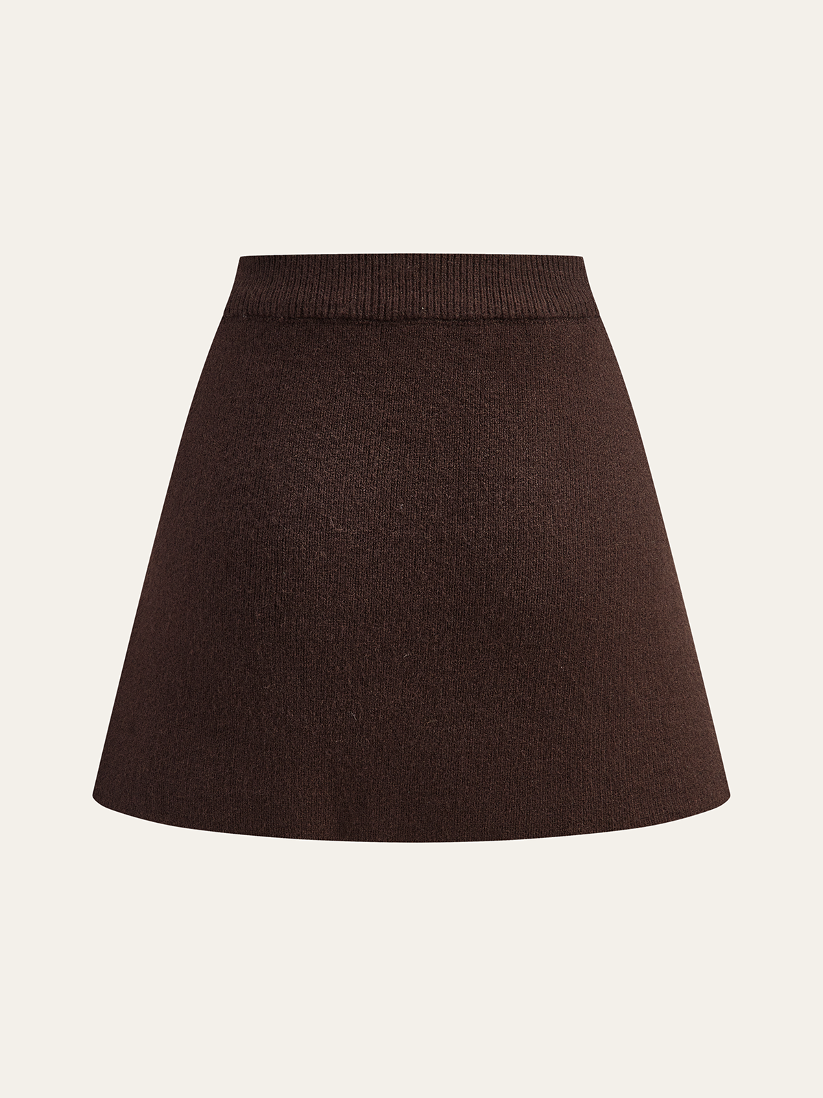 Lamb Sleeve Metal Button Knit Top and Skirt Set