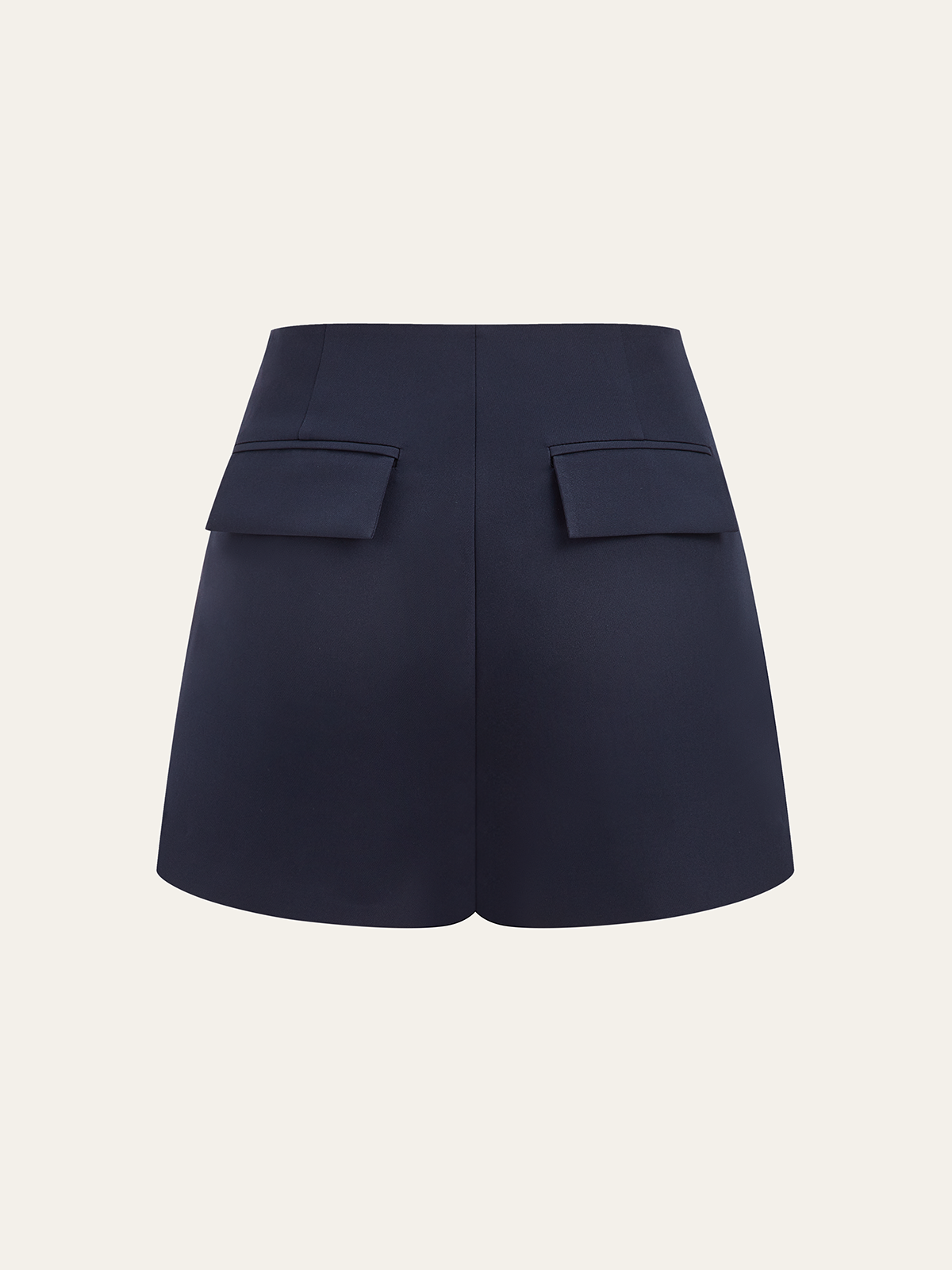 Metal Detail Asymmetric Skort