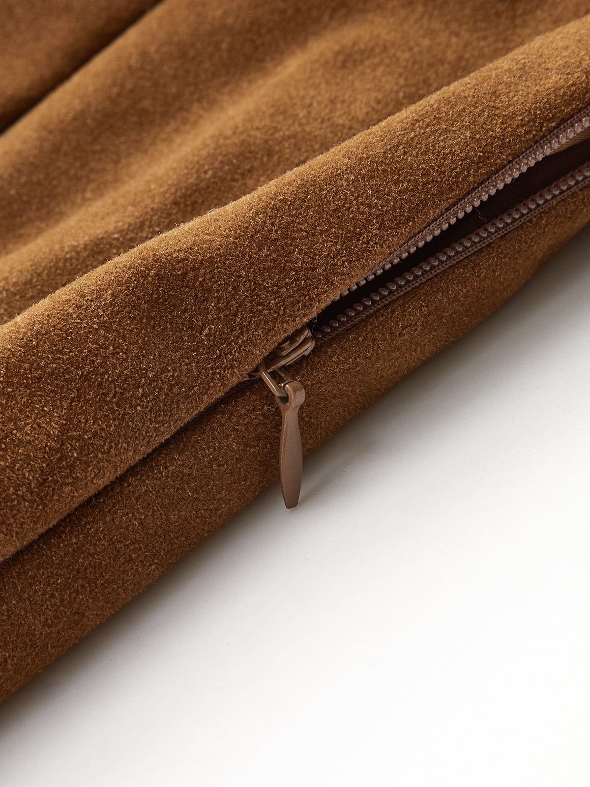 Irregular Metal Detail Suede Mini Skirt