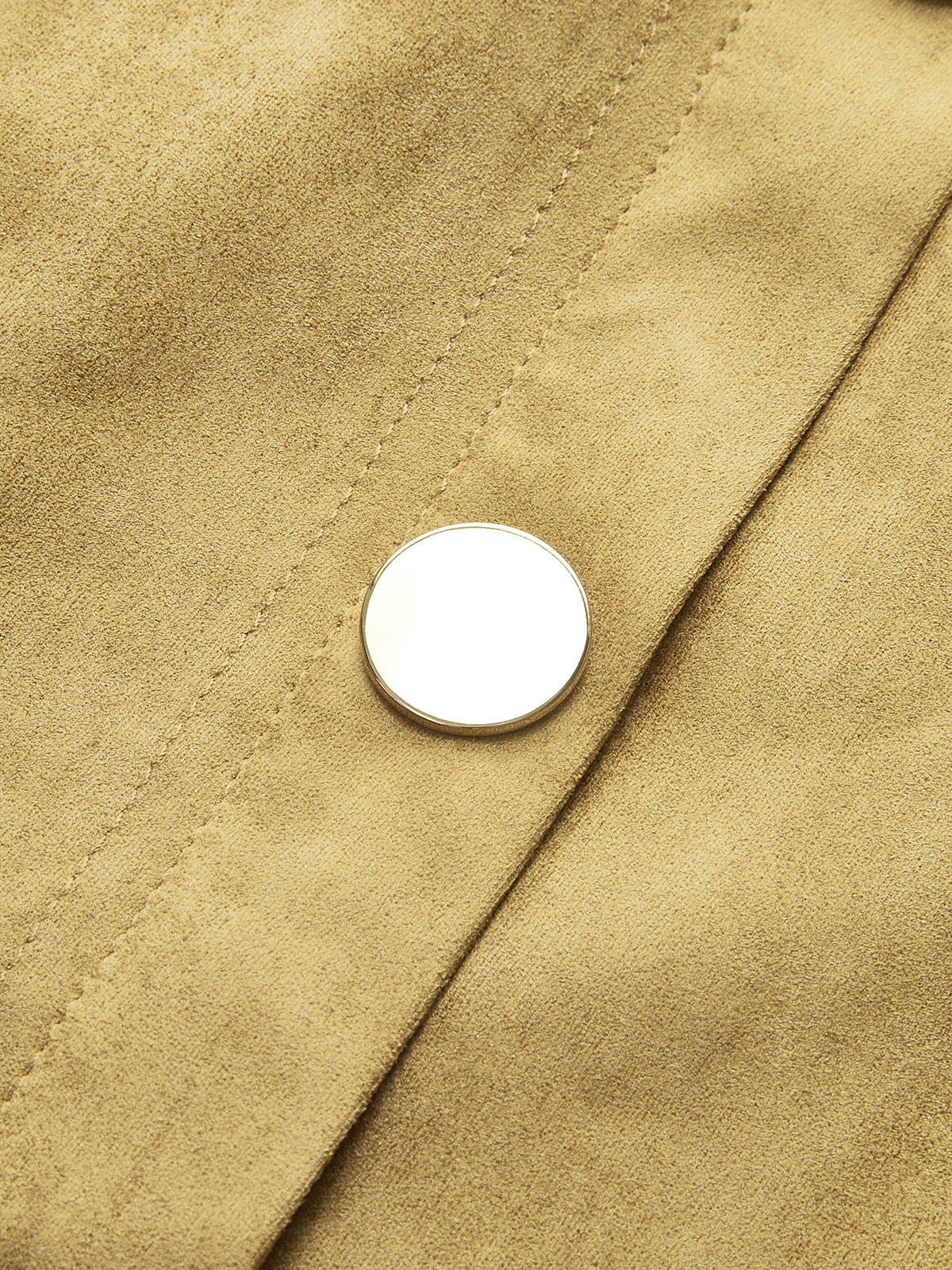 Decor Button Suede Mini Skirt