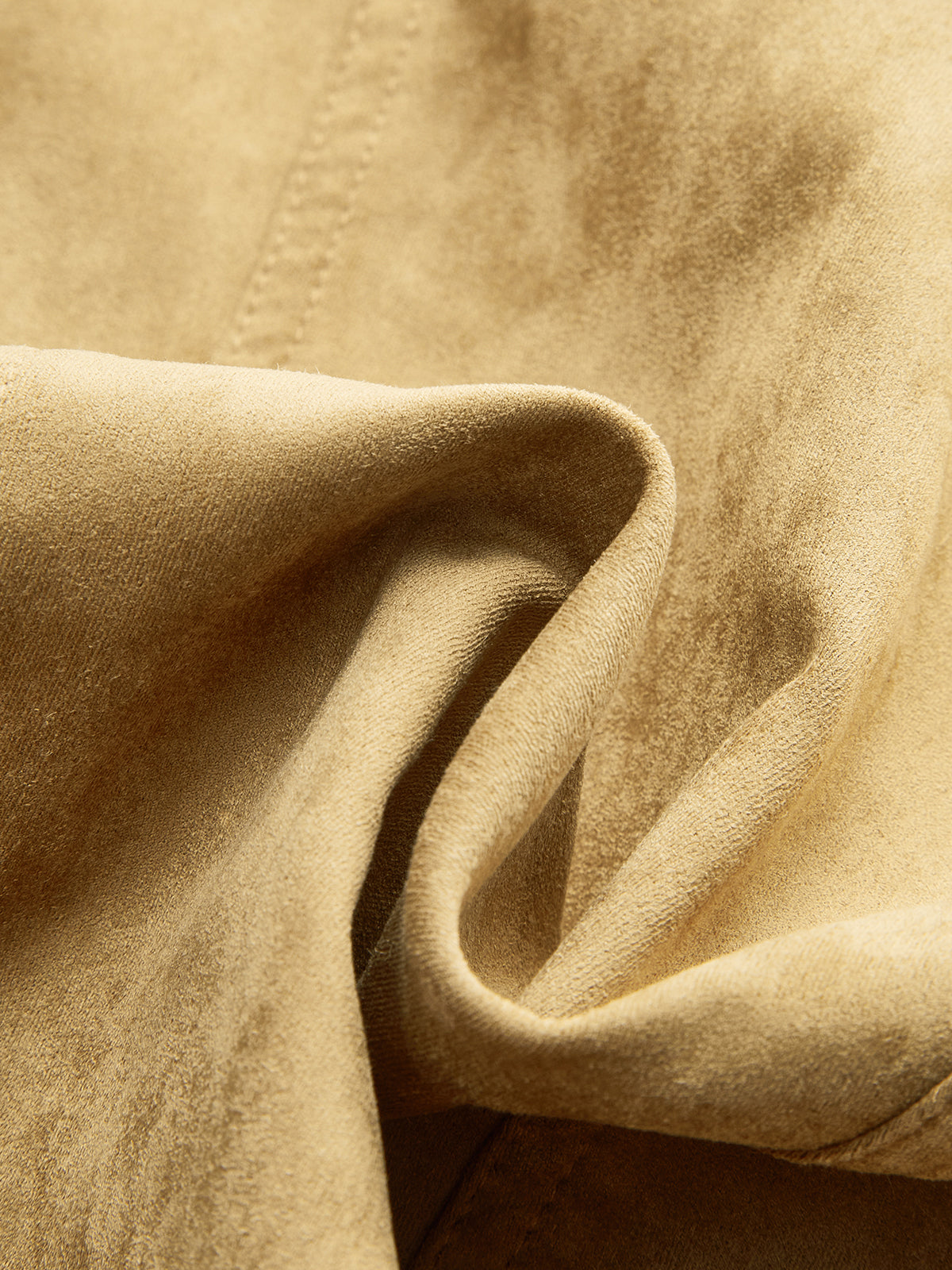 Belted Collared Suede Jacket