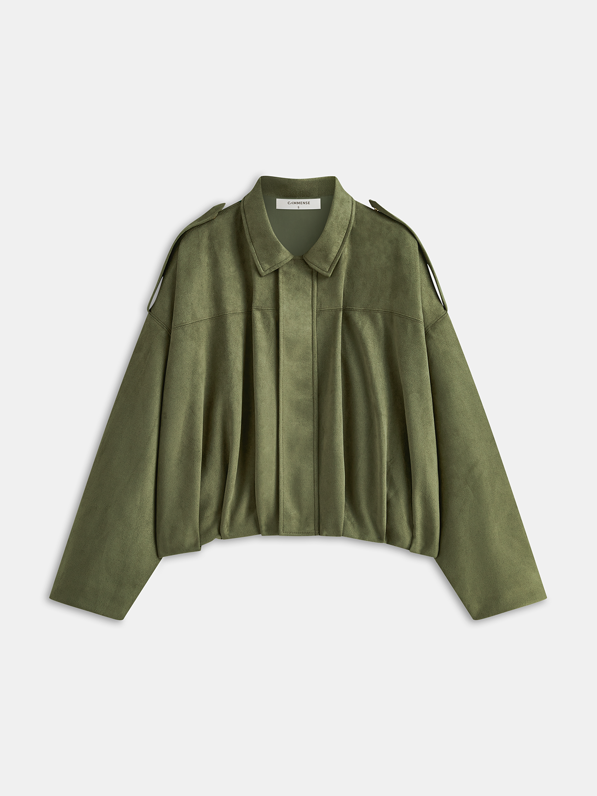 Suede Zip-Up Collared Jacket