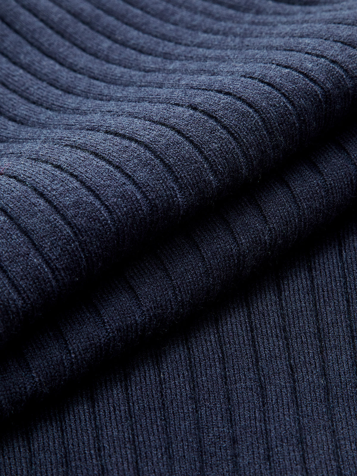 Contrast Flared Cuff Turtleneck Sweater