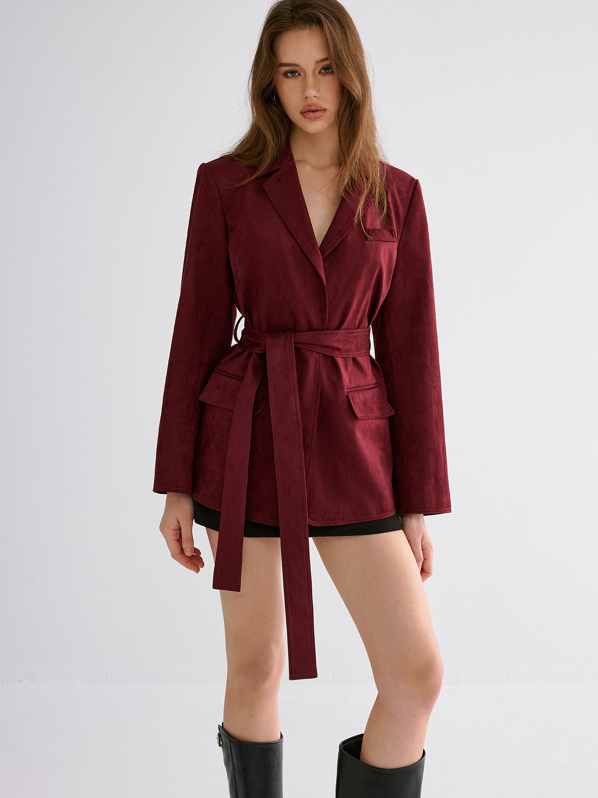 Minimal Belted Blazer