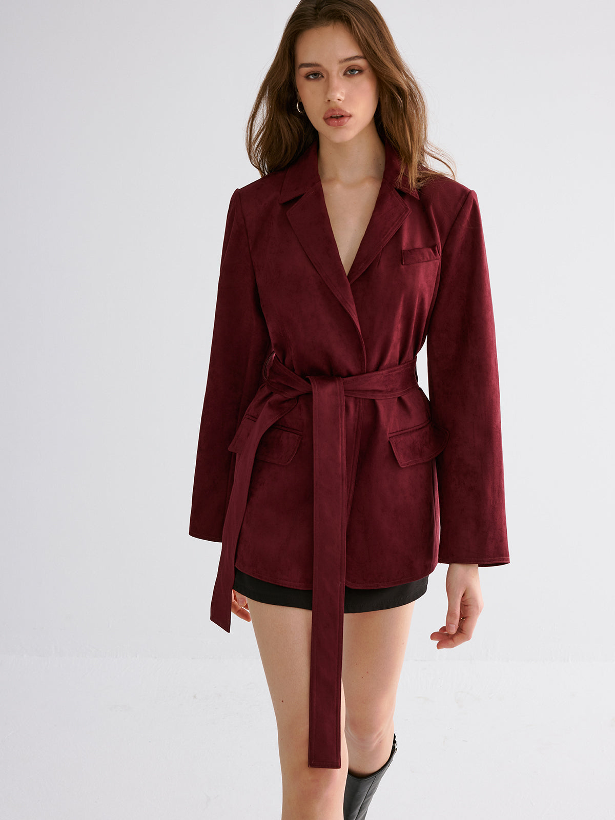 Minimal Belted Blazer