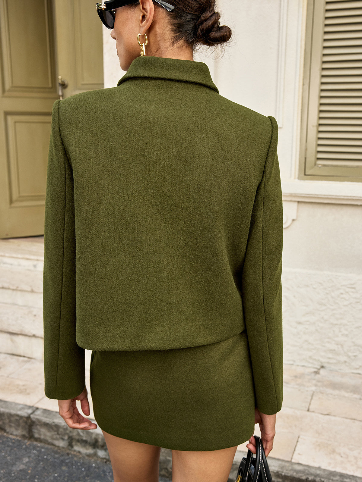 Collared Button Front Jacket
