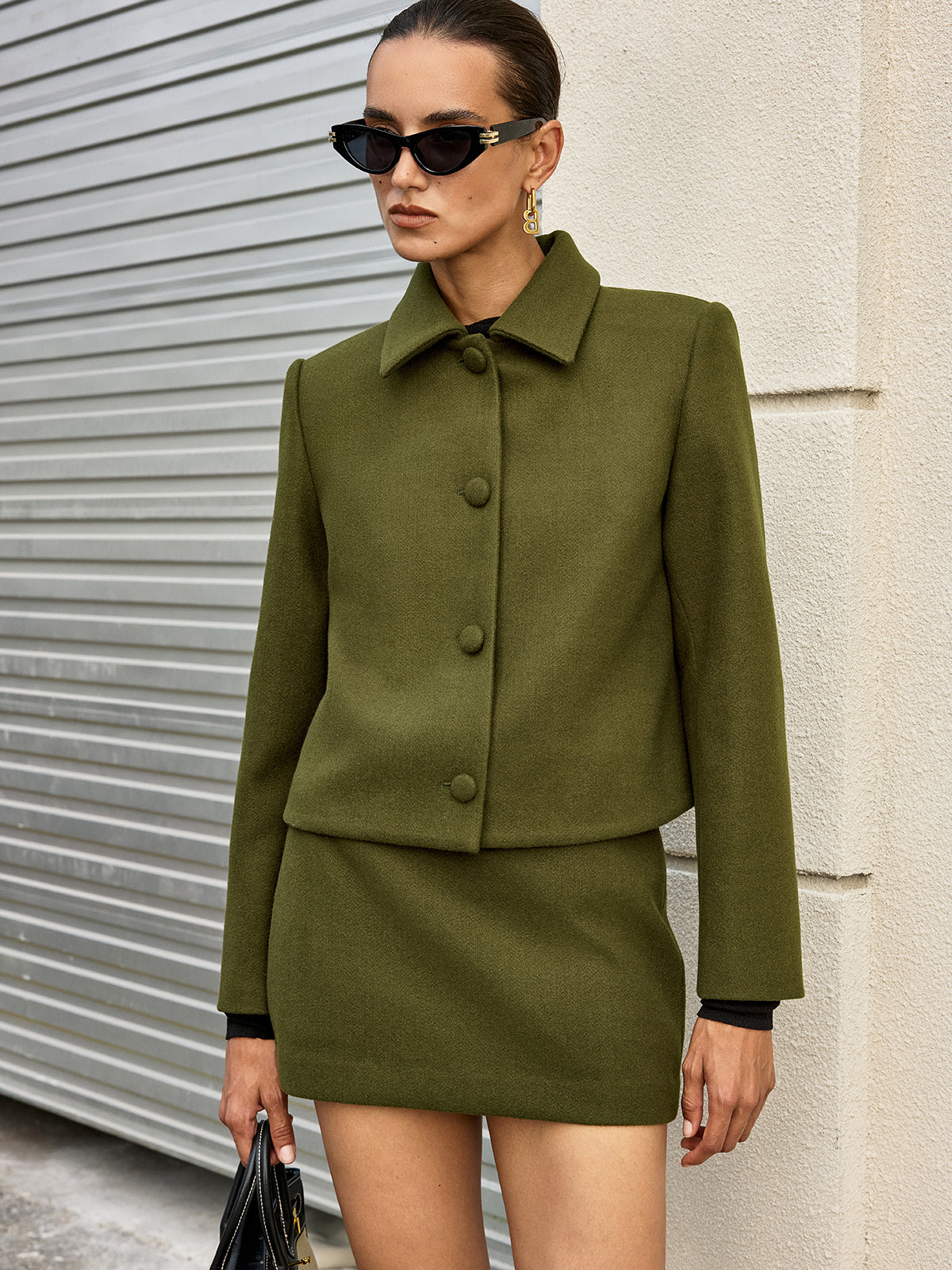 Collared Button Front Jacket