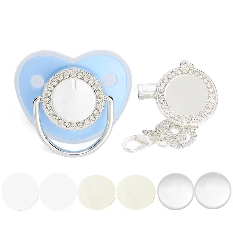 Only Blank Pacifier Clip Lid Baby Shower Gift Newborn Pacifier Accessories Sublimation Dummy Baby Teether Infant Nipple