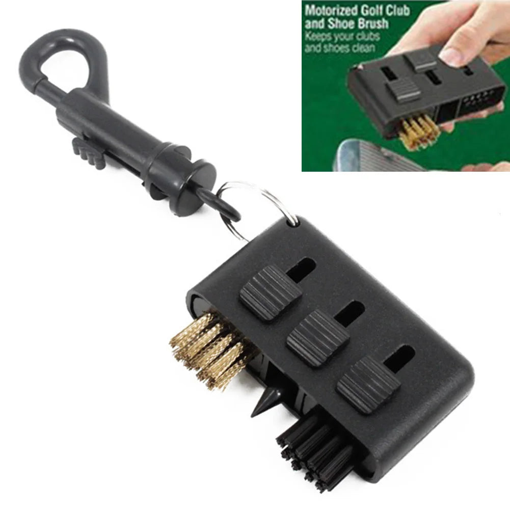 3-in-1 Golf Club Groove Putter Wedge Ball Cleaning Brush Cleaner Portable Spikes Pocket Kit Tool Golf Training Aids Accessories