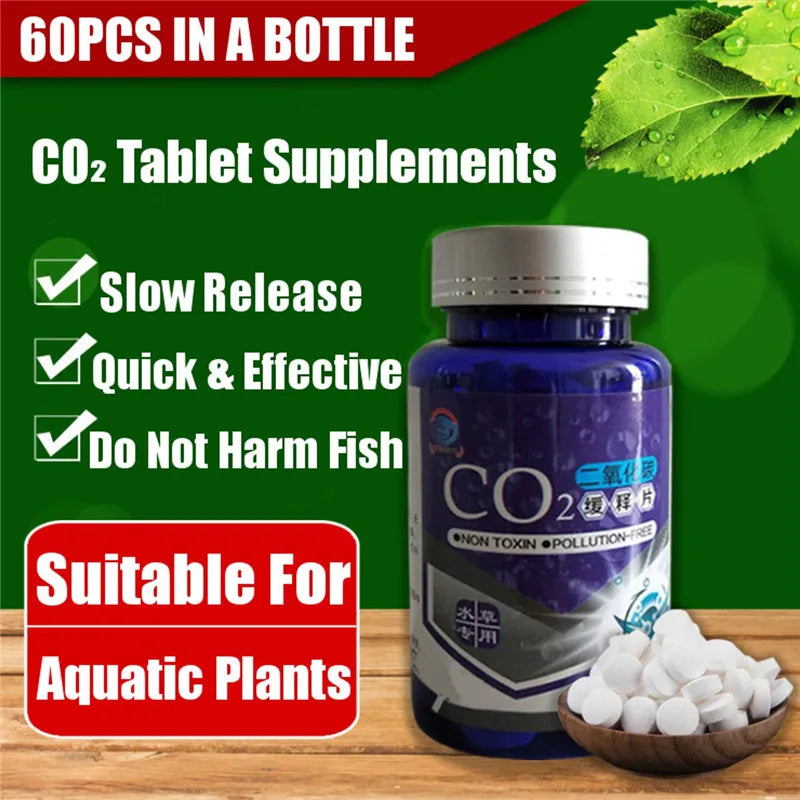 CO2 Tablet Carbon Dioxide Diffuser for Water Plant Aquatic Leaf Float Grass Fish Aquarium Carbon Dioxide Diffuser Water Plant