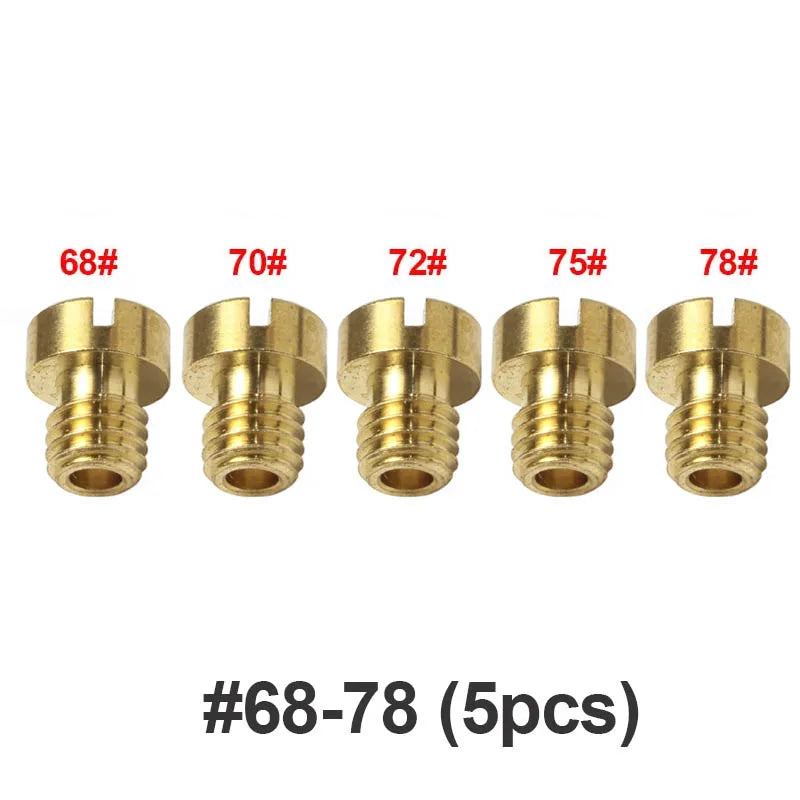10/5pcs Carburetor Main Jet 5mm M5 Thread 5x0.75 for Dellorto SHA PHBG NC PHVA AD/DS Racing Carb JNC Injector Nozzle Size