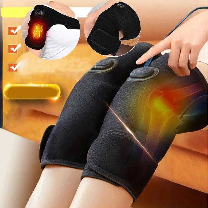 Smart Heated Massage Brace for Shoulder - Support with Graphene Heating & Pulse Vibration for Joint & Muscle Massage