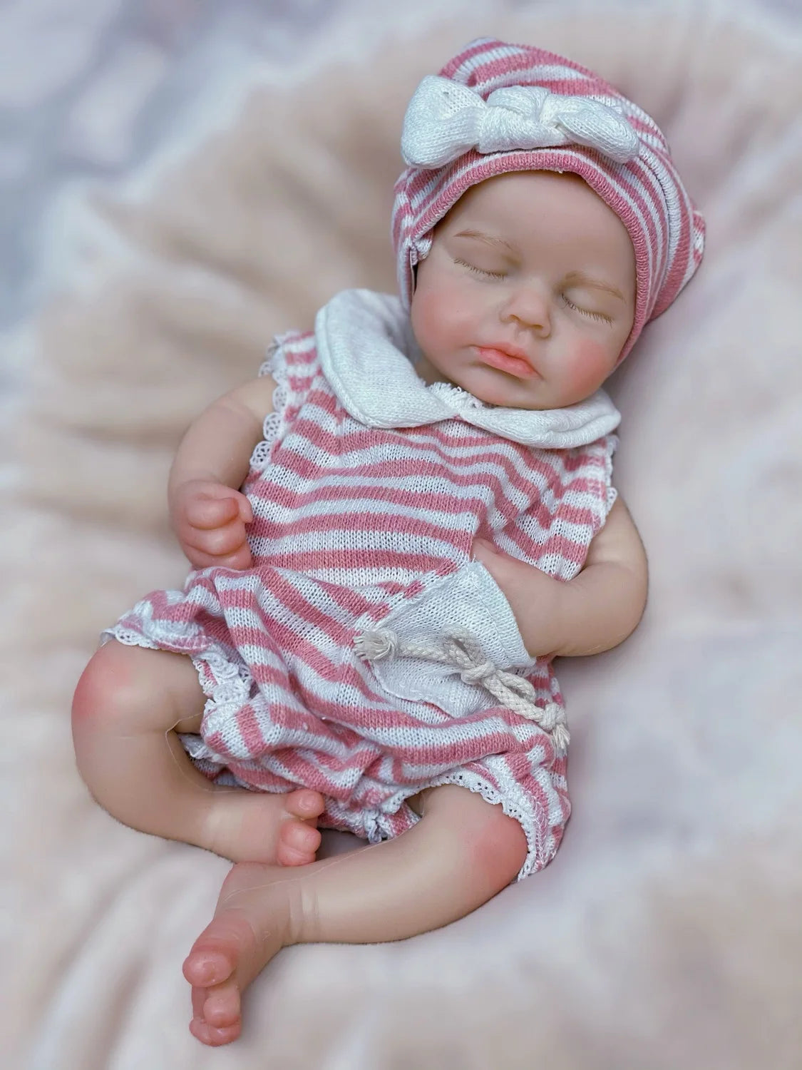 33cm Can Open Mouth Full Body Solid Silicone LouLou Reborn Girl and Boy Doll Soft Touch Handmade Reborn Corpo De Silicone