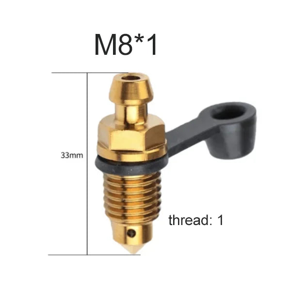 Motorcycle Brake Pump Calipers Exhaust Bleed Screw with Rubber Dust Cap for Moped Scooter M8 M10 1.25 1.0 Picth