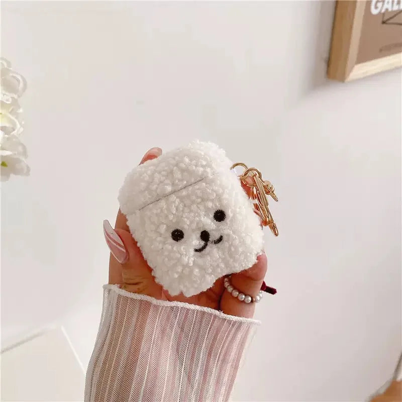 New Cartoon Cute Case For Airpods 1 2 3 4 Pro2 Cases 3D Silicone Teddy Dog Wireless Earphone Anti-lost Protective Cover