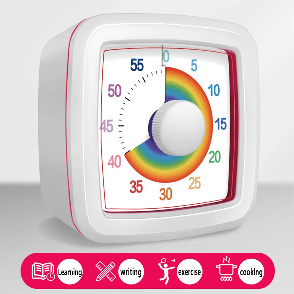 Visual Timer Children's Self-discipline Tool Countdown 60-minute Student Learning Homework Time Pomodoro Stopwatch Management