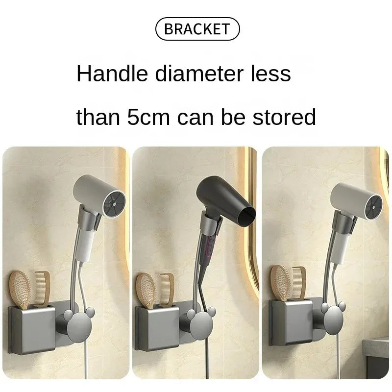 Hands-Free Wall Mount Hair Dryer Holder