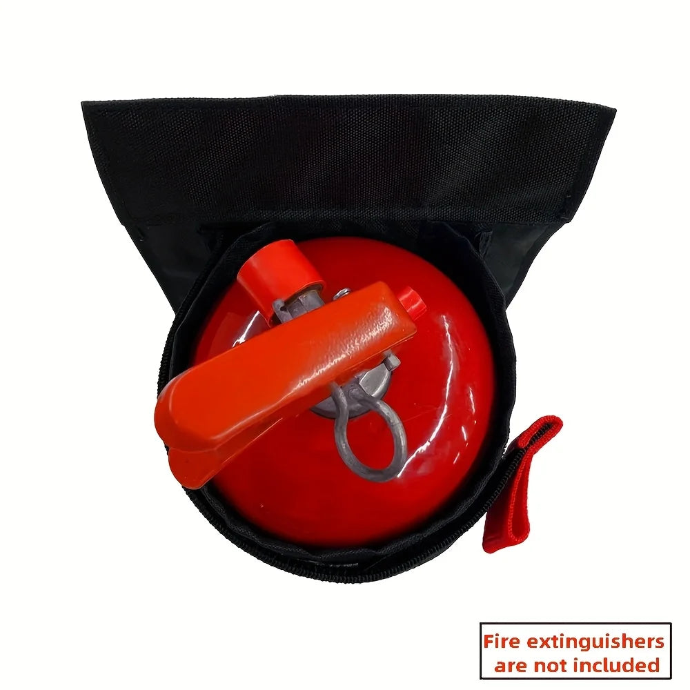 1pc Oxford Fabric Car Fire Extinguisher Organizer - Durable Trunk Storage Bag & Seat Back Holder, for Fire Extinguisher Storage