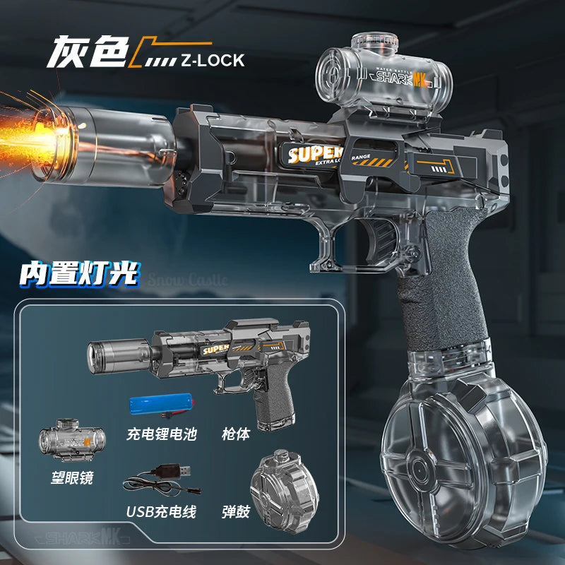 Electric Water Gun Toy Portable Automatic Electric Burst Water Gun Kids Outdoor Water Toys