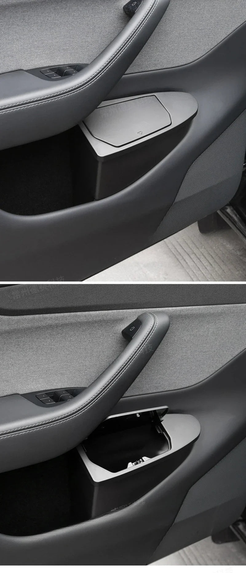 For Tesla Model Y/YL Juniper 2025 Front Door Storage Trash Can Car Door Storage Box Multi Functional Storage Box Car Accessories