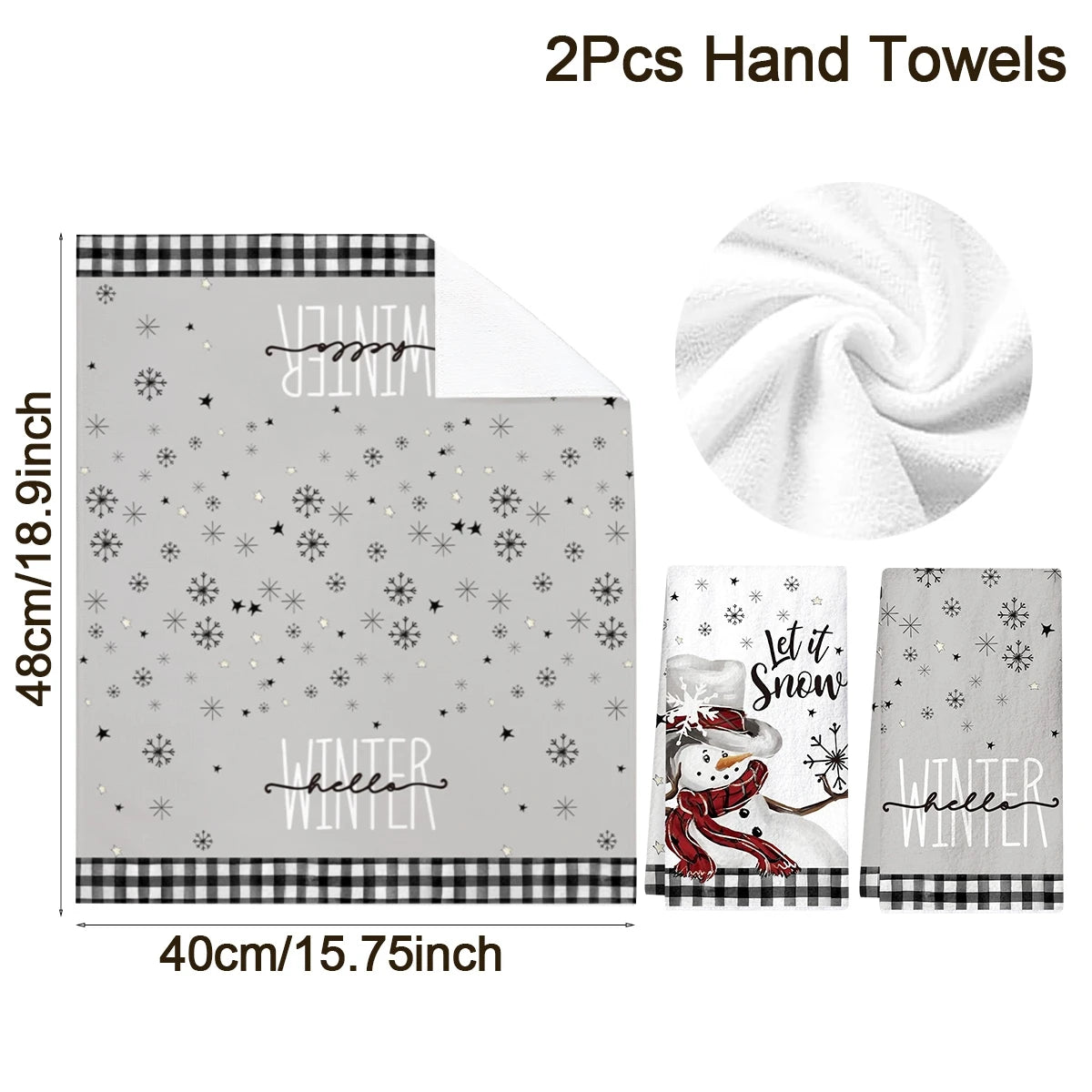 2pcs Christmas Kitchen Towels Merry Christmas Decoration 2025 Xmas Santa Claus Dish Towel Navidad Natal Gifts New Year 2026
