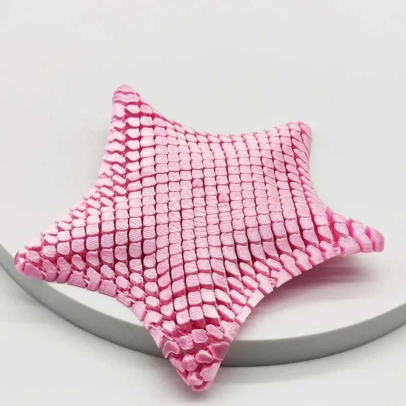 3D Printed Articulated Starfish Stress Relief Toy Flexible Fidget Toy Movable Joints Decompression Toy Marine Animal Desk Decor