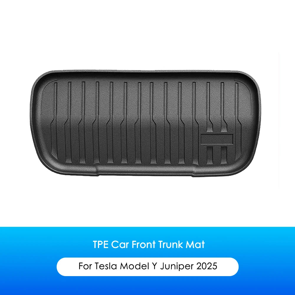 For Tesla Model Y Juniper 2025 Front Rear Trunk Mats Cargo Liner Waterproof Anti-slip TPE Pads All Weather Interior Accessories