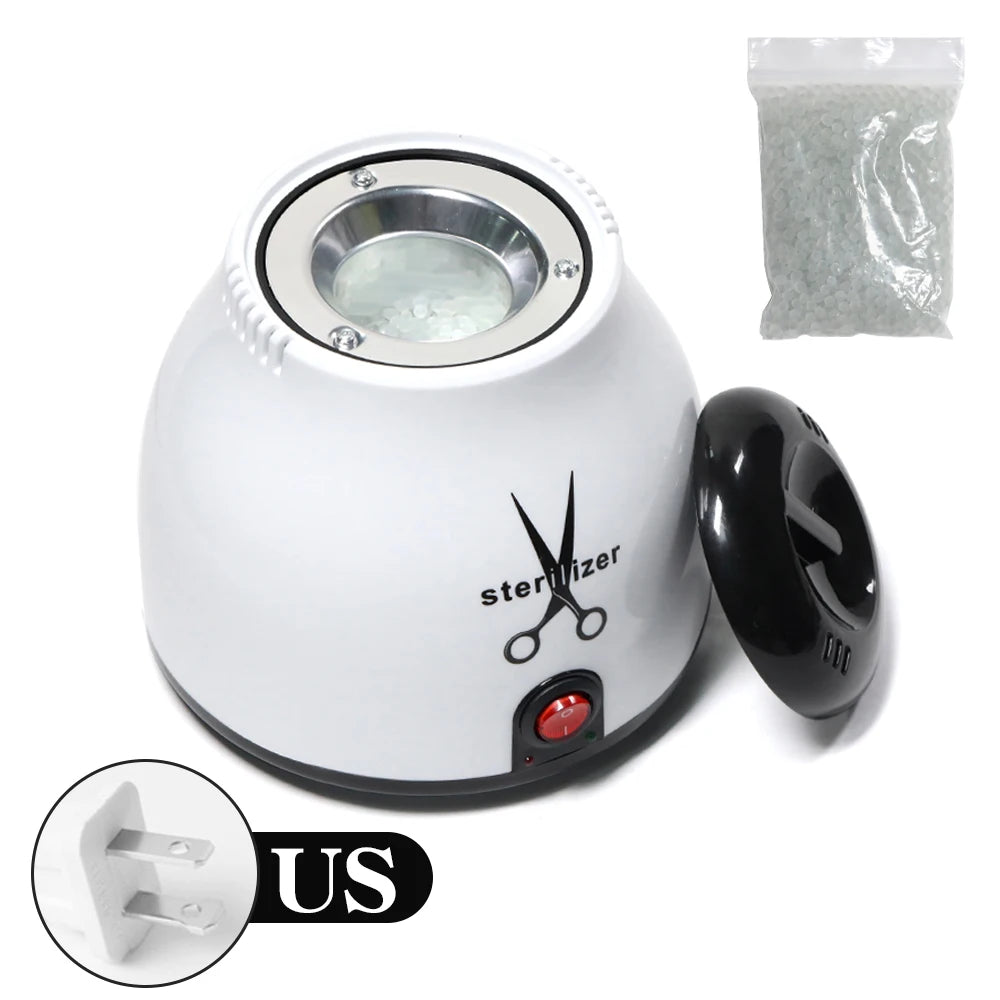 YIKOOLIN 100W Nail Tool Sterilizer Pot High Temperature to Clean Nail Tool Disinfectant Jar Tweezer Disinfectant Container