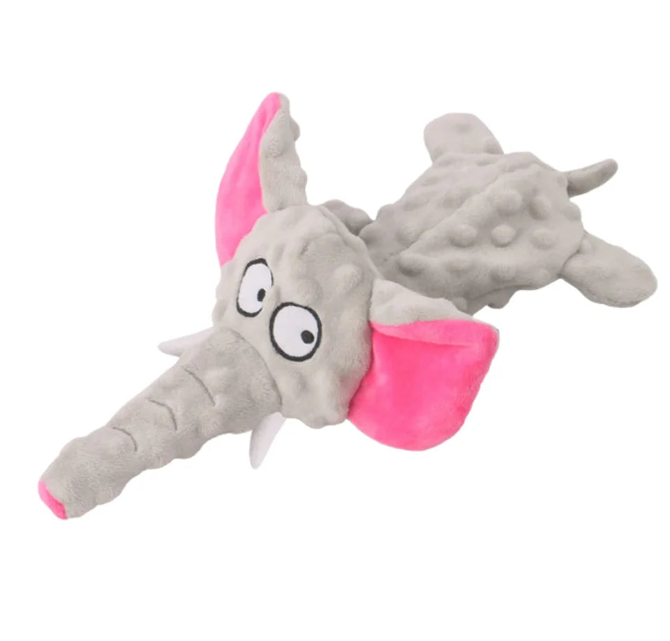 Small Plush Raw Dog Toys Squeak Elephant Shell Durable Toy Dogs Chew Interactive Indestructible Dog Sound Toy Puppy Pet Supplies