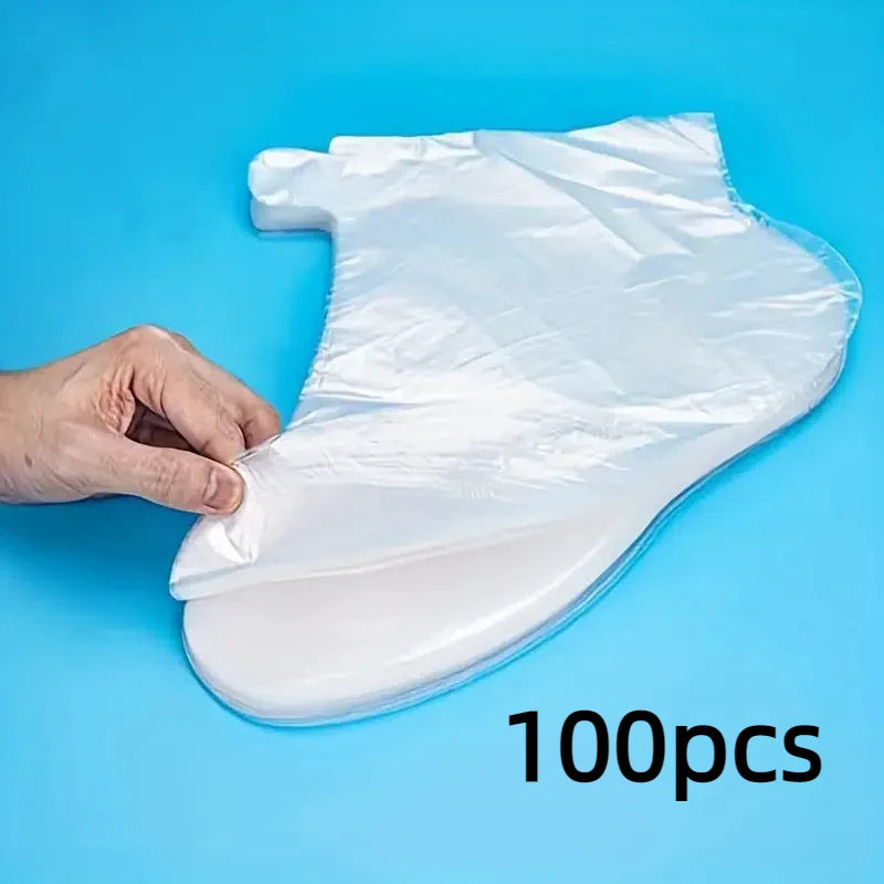100/200Pcs Disposable Foot Moisturizing Socks Transprent Foot Bags PE Foot SPA Covers Callus Remover Feet Care Pedicure Tools