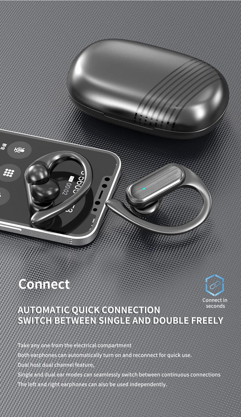 Wireless Bluetooth Headset HD Sound Quality Stereo Universal Headset Touch Light Low Price without the packaging box