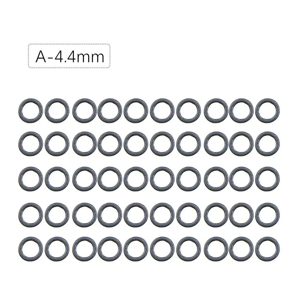 50pcs Carp Fishing Accessories Round Ring Swivels For Hair Chod Rig Pop up Bait Boilie Hook Swivels Connector Terminal Tackle