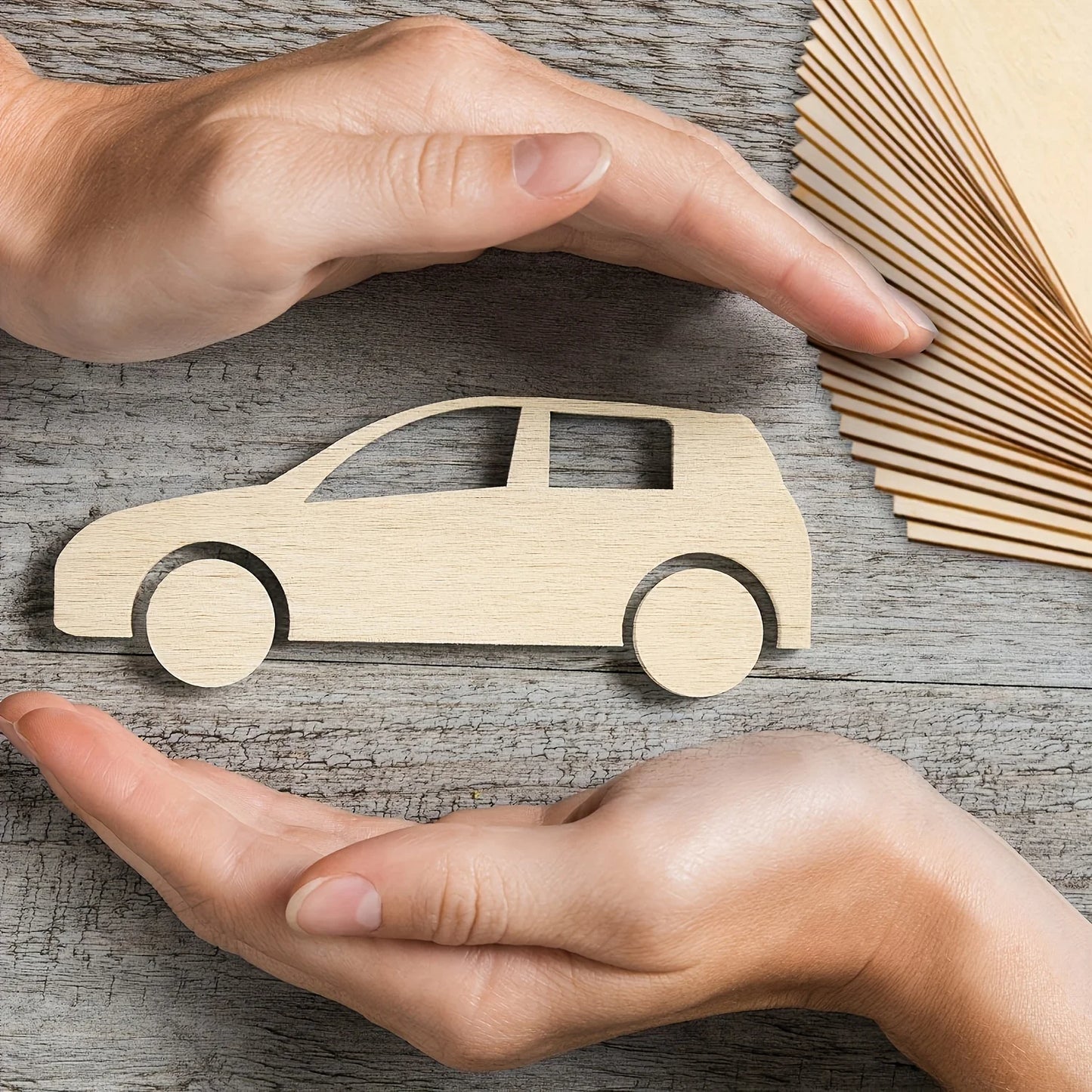 10Pcs Wood Square 4x4in Blank Wood Sheet for Crafts, Thin Unfinished Wood Squares for Wood Burning Painting Staining Wood Engrav