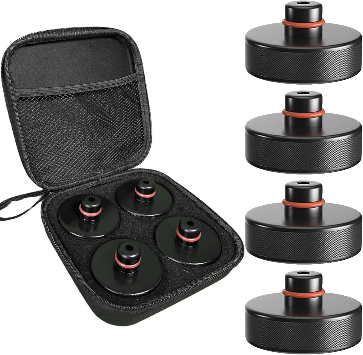 Tesmayx Lifting Jack Pad for Tesla Model 3 S X Y Juniper, 4 Pucks with Storage Case, Accessories for Tesla Vehicles 2013 to 2026