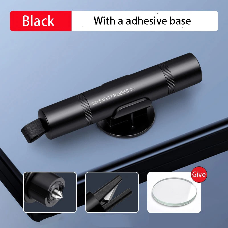 2 In 1 Car Safety Hammer Emergency Window Breaker Car Emergency Kit Cut Seat Belt Tungsten Steel Rescue Tool Auto Accessories
