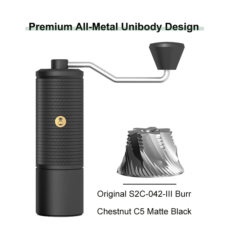 TIMEMORE Chestnut C5/C5ESP Manual Coffee Grinder Portable Espresso Grinder, 42mm S2C Burrs, 25g Capacity, Fine Adjustment