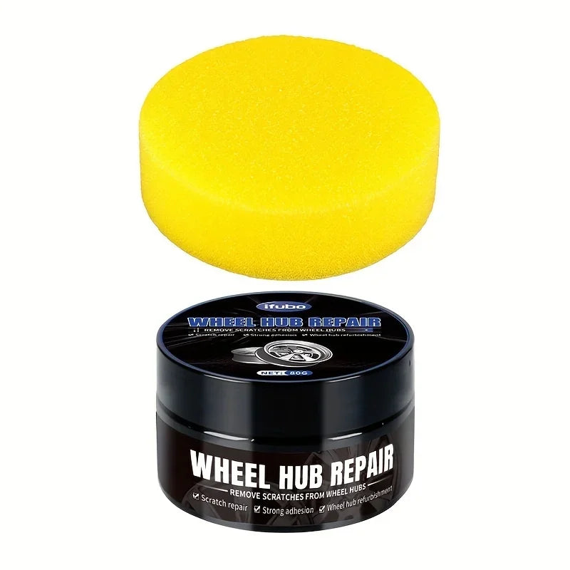 Universal Wheel Hub Repair Kit-Alloy Rim Scratch Remover,Oxidation Paste and Rust Inhibitor, Automotive Hub Care Polishing Paste