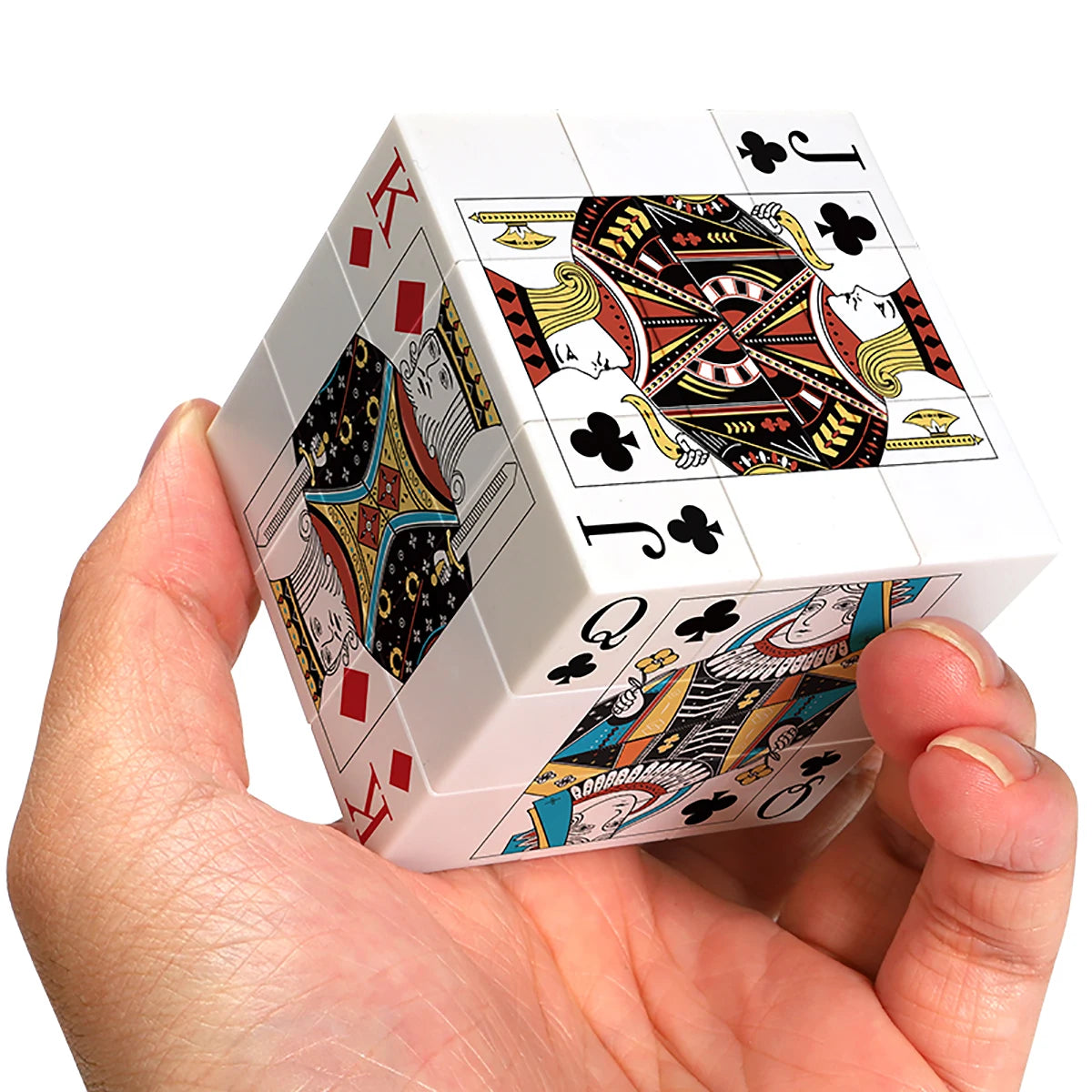 Magic Cube 3x3x3 3D UV printed poker K Q J stress-relieving puzzle professional smooth speed game children's toy gift