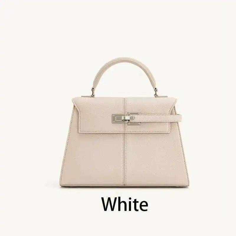 2025 Trapezoidal Leather Women's Bag Versatile Fashion Niche Handbag Top-handle Bags на сумки плечо кожаная sac de luxe femme