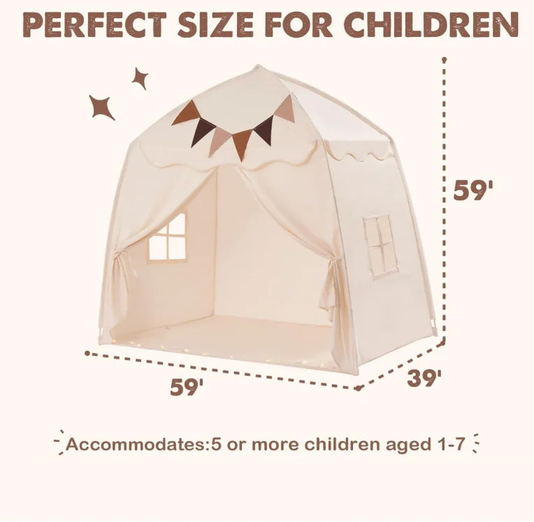 Kids Play Tent for Boys Girls Princess Castle Playhouse Indoor Outdoor Children's Toy House for Toddlers Tent Gift