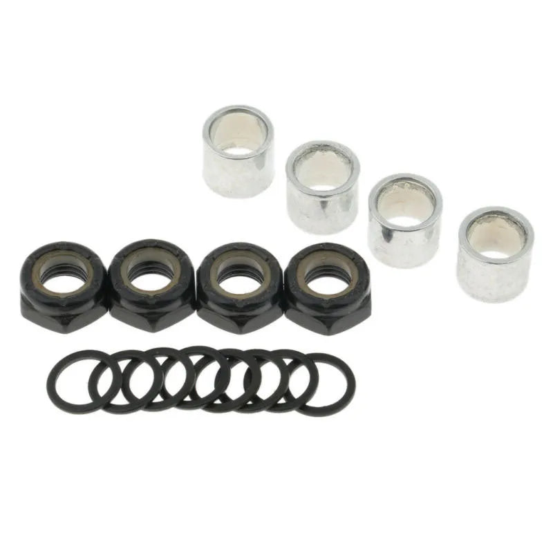 16 Pcs Longboard Bearing Spacers Washers Hardware Screws Mounting Bolts Se T Four-wheeled Skateboard Longboard Accessories