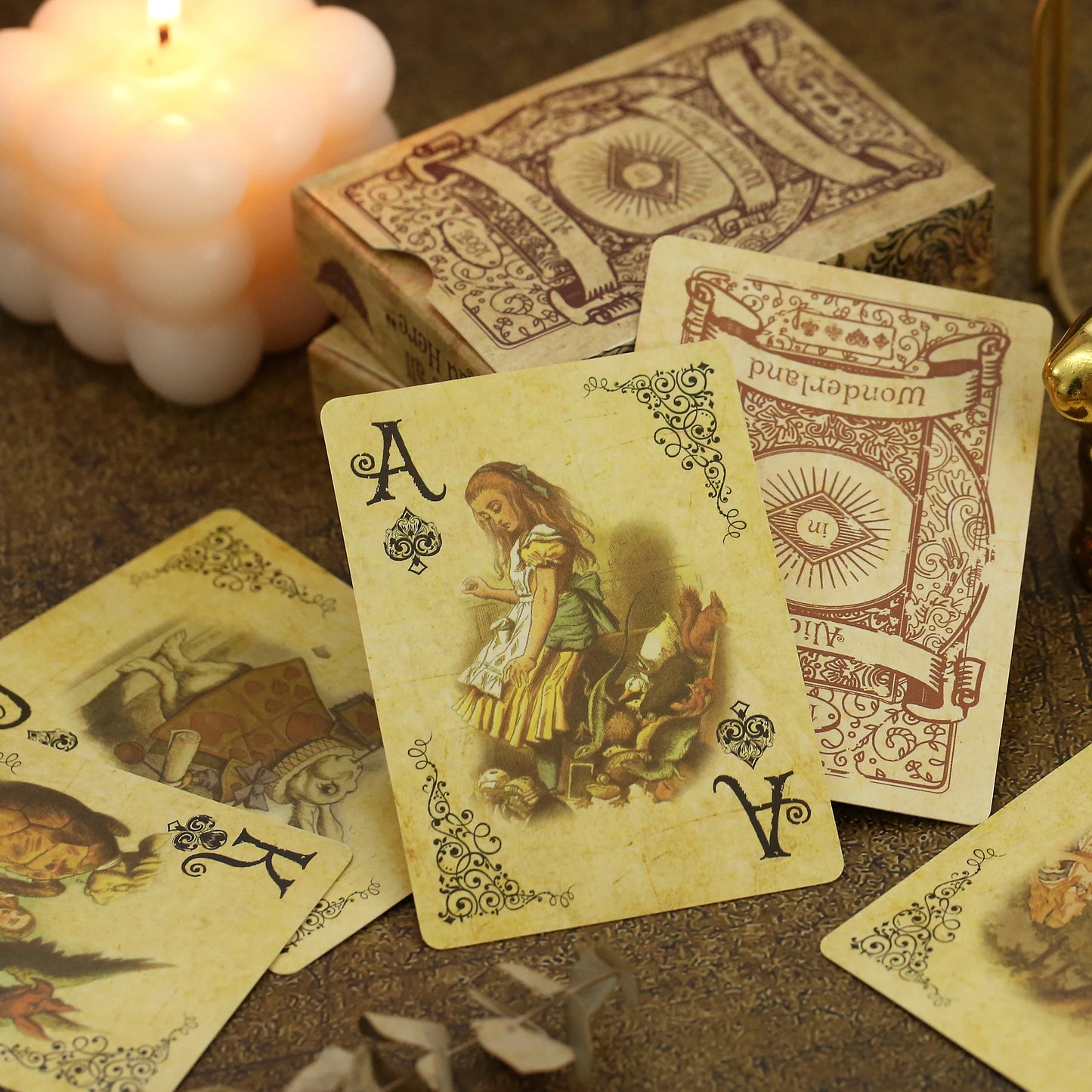 1Set Vintage Style Playing Cards Alice in Wonderland Poker Playing Cards Deck Board Games Retro Poker Never open