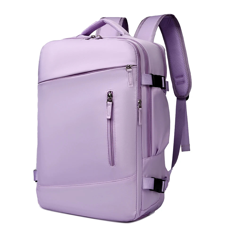 Large-capacity Oxford Travel Backpack, Men's And Women's Simple Leisure Backpack, Independent Shoe Compartment, Usb Interface