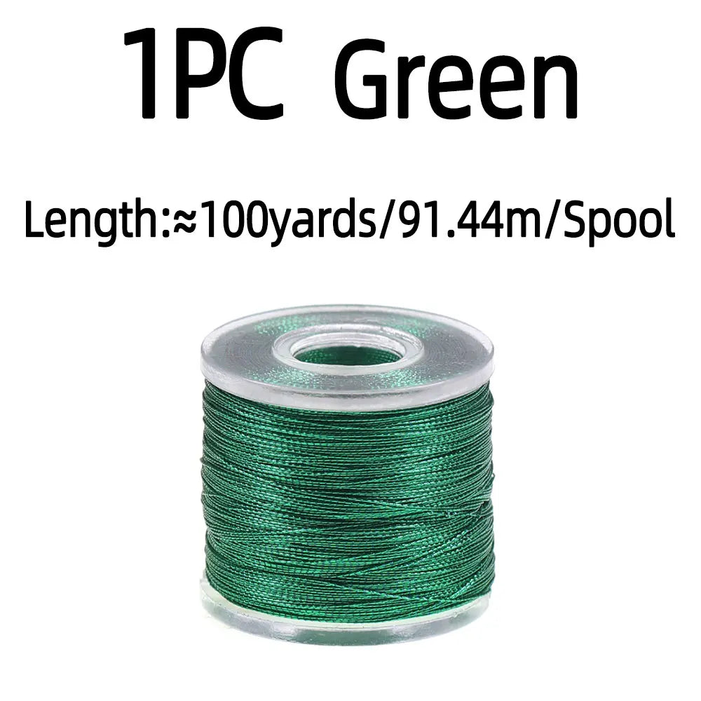 100 Yards/Spool Fishing Rod Building Metallic Thread Nylon Fibers Guide Ring Fix Line Jig Hook Tying Rod Repairing Line