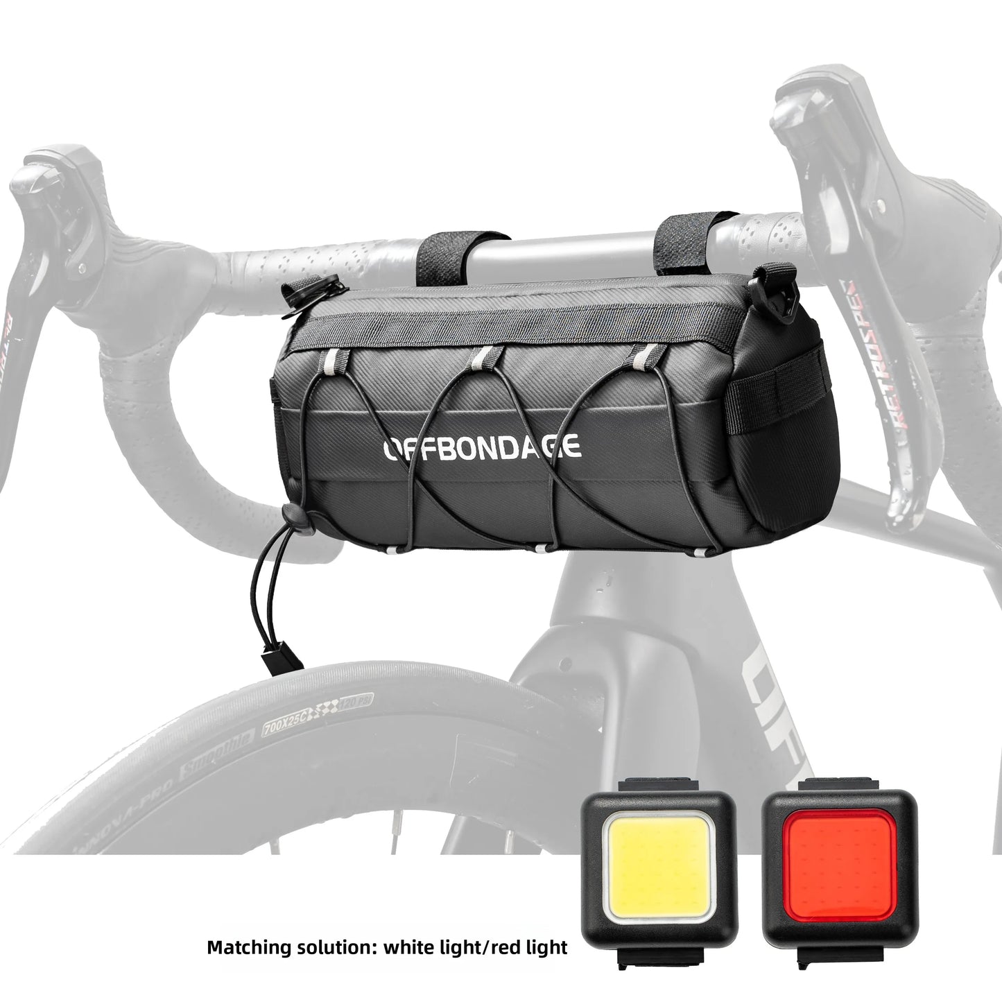 OFFBONDAGE Bike Front Bag Bicycle Bag Storage Outside Multifunction Riding Bag Mountain Bike Front Bag Bicycle Accessories